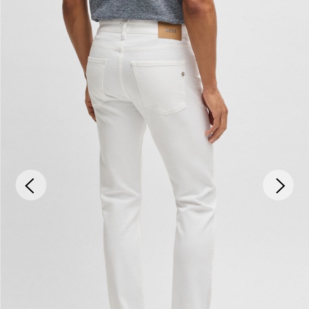 Brand New Boss Mens Slim White Jeans